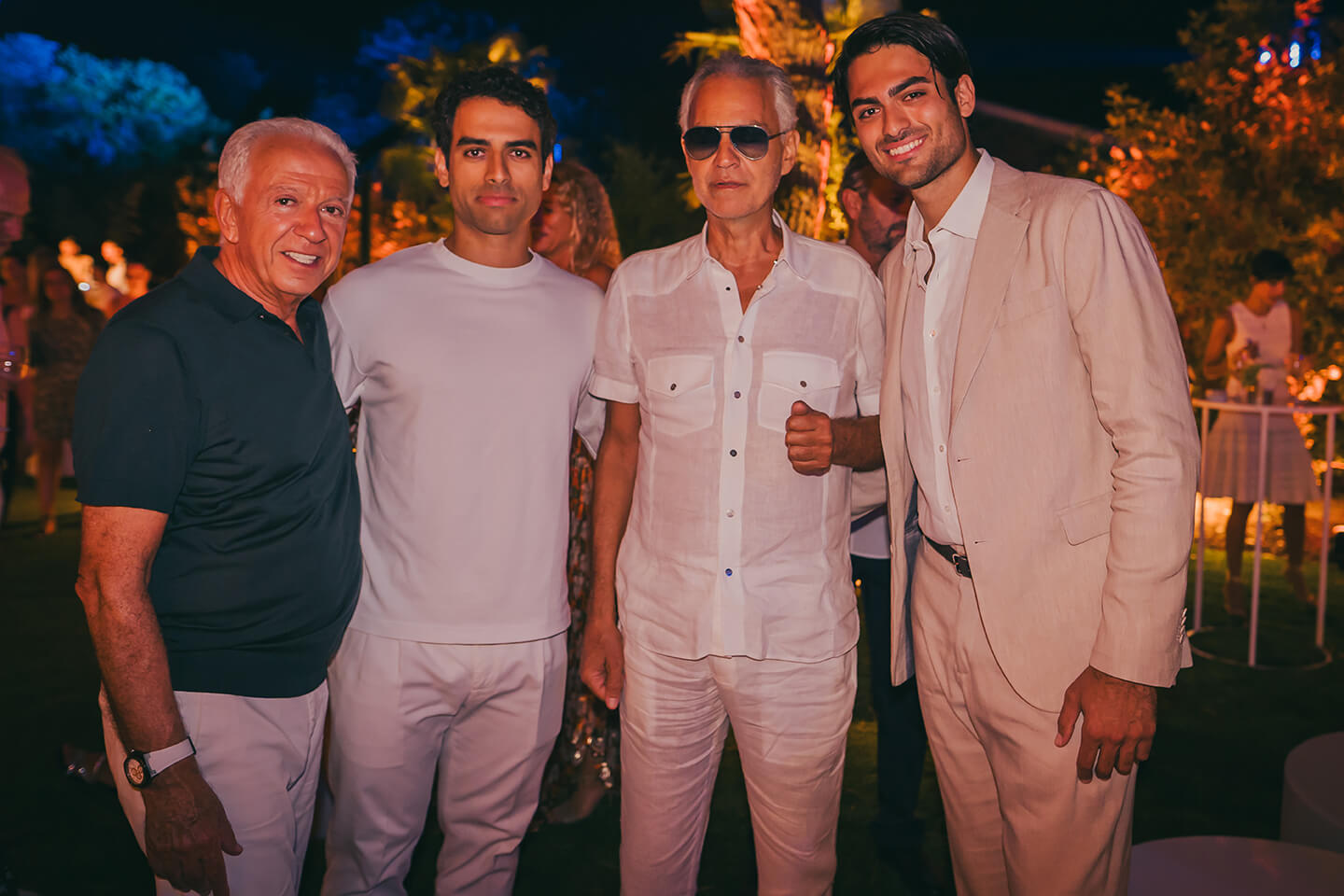 Paul Marciano, Amos, Andrea e Matteo Bocelli